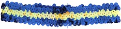 Pailletten Hoofdbandje Blauw-Geel
