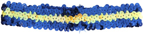 Pailletten Hoofdbandje Blauw-Geel
