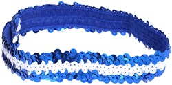 Pailletten Hoofdbandje Blauw-Wit-Blauw