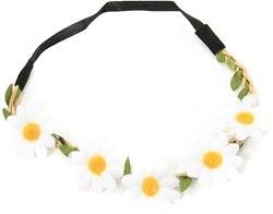 Hippie Hoofdbandje Madeliefjes Wit