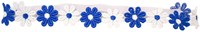 Bloemen Haarband Blauw-Wit (1)
