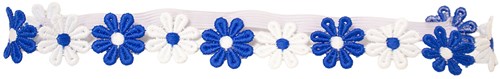Bloemen Haarband Blauw-Wit (1)