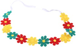 Bloemen Haarband Rood-Geel-Groen