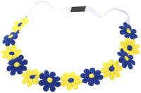 Bloemen Haarband Blauw-Geel