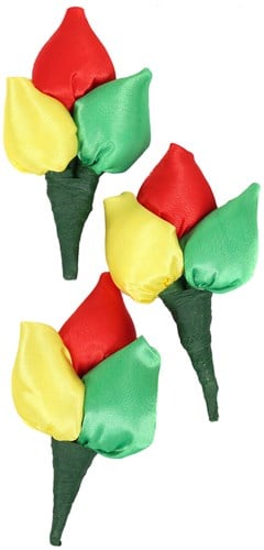 Tulpen Broche Rood-Geel-Groen - 3st