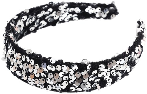 Pailletten Haarband Zilver
