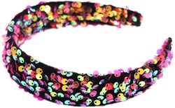 Pailletten Haarband Multi-Roze