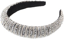 Glitter Haarband Zilver met Steentjes