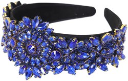 Strass Haarband Luxe Blauw
