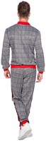 Trendy Trainingspak Rood-Grijs Geruit (achterkant)