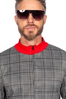 Trendy Trainingspak Rood-Grijs Geruit (detail 1)