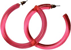 Oorbellen Neon Pink - 5cm