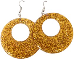 Disco Oorbellen Glitter Goud
