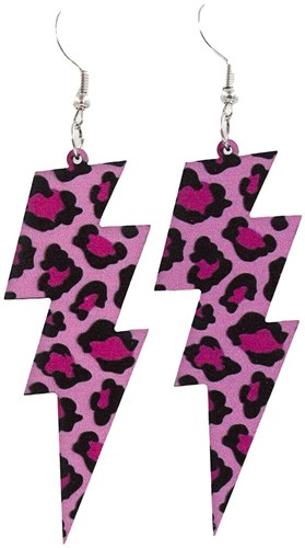 Oorbellen Eighties Flash Pink Panter