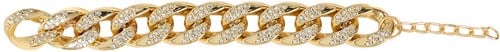 Schakel Armband Goud-Strass