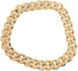 Schakel Ketting Goud-Strass