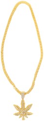 Wiet Pooierketting Luxe Goud + Strass