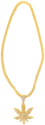 Wiet Pooierketting Luxe Goud + Strass