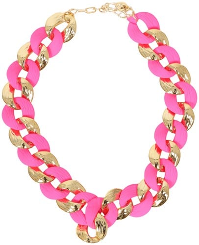 Schakel Ketting Goud-Pink