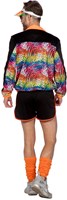 Eighties Disco Neon Panter Outfit Heren (achterkant)