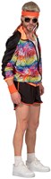 Eighties Disco Neon Panter Outfit Heren (zijkant)