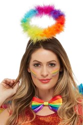 Rainbow haarband, carnaval, veer, hoofdtooi, kleurrijke hoofdband