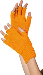 Vingerloze Handschoenen Oranje Luxe