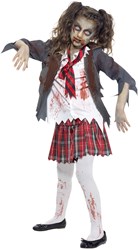 Halloweenkostuum Zombie Schoolmeisje