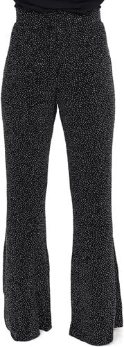 Flared Broek Glitter Zwart