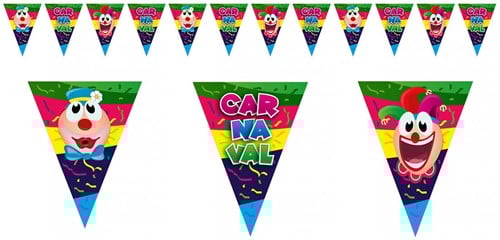 Vlaggenlijn Carnaval Dubbelzijdig - 10m