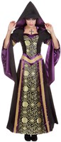 Gothic Jurk Paars-Zwart met Capuchon Luxe
