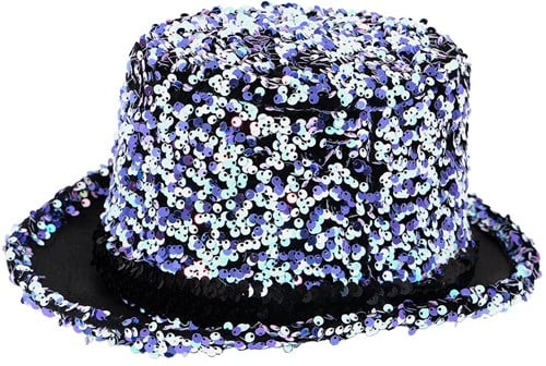 Hoge Hoed Pailletten Purple Galaxy Sequins