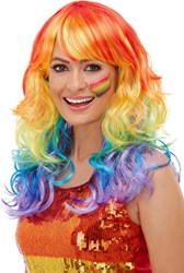 Pruik Rainbow Glam