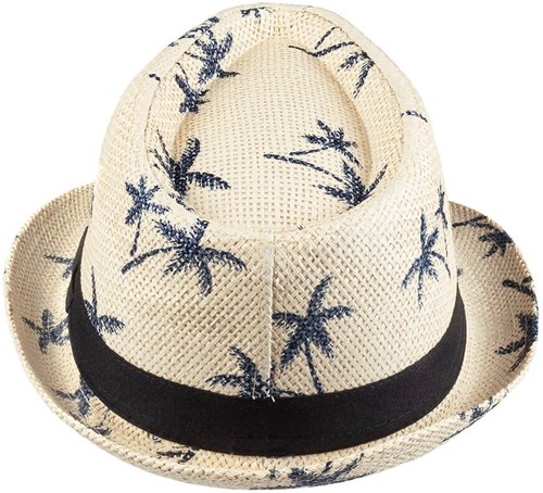 Trendy Hoedje Hawaii met Palmbomen (achterkant)