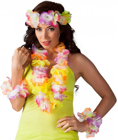 Hawaii Set Soleil 4 delig (voorbeeld oranje)