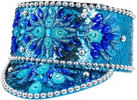 Harmonie Hoed Pailletten Blauw Luxe