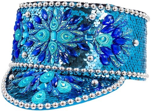 Harmonie Hoed Pailletten Blauw Luxe