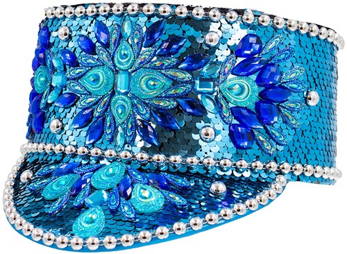 Harmonie Hoed Pailletten Blauw Luxe