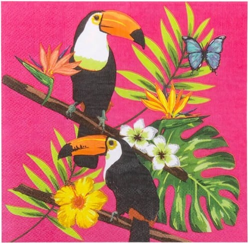 Hawaii Servetten Toekan 33x33cm - 20st