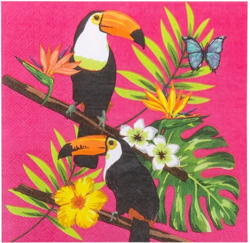 Hawaii Servetten Toekan 33x33cm - 20st