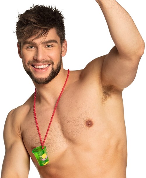 Ketting met Shotglas Hawaii Groen (man)