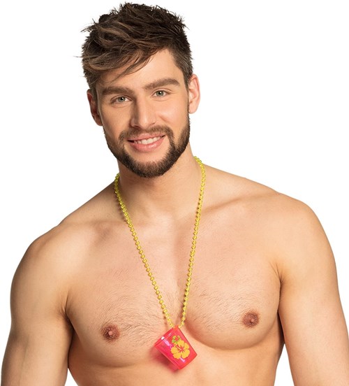Ketting met Shotglas Hawaii Pink (man)