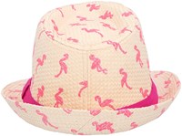 Trendy Hoedje Hawaii met Flamingo's (achterkant)