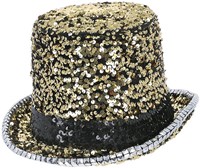 Fever Hoge Hoed Pailletten Luxe Goud-Zwart