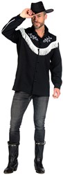 Cowboy Blouse - Western Shirt Zwart-Wit
