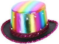Hoge Hoed Metallic Regenboog met LED-verlichting