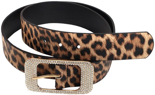 Panter Riem met Strass - 105cm