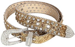 Diamond Riem met Strass Goud - 110cm