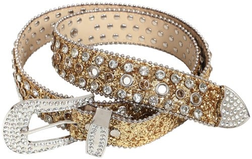 Diamond Riem met Strass Goud - 110cm
