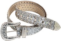 Diamond Riem met Strass Zilver - 110cm